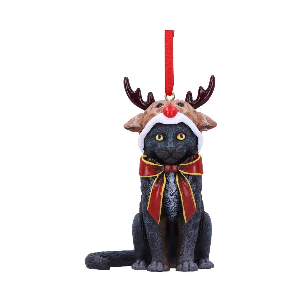 Nemesis Now - Reindeer Cat Kerstbal - Multicolours